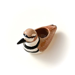 Killdeer Bird Pot - Ceramic Killdeer Planter