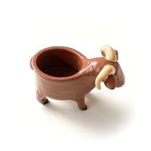 Load image into Gallery viewer, Light Brown Sheep Pot - Ceramic Sheep Planter