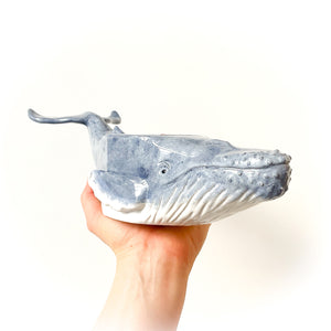 Humpback Whale Pot No.3 - Ceramic Whale Planter