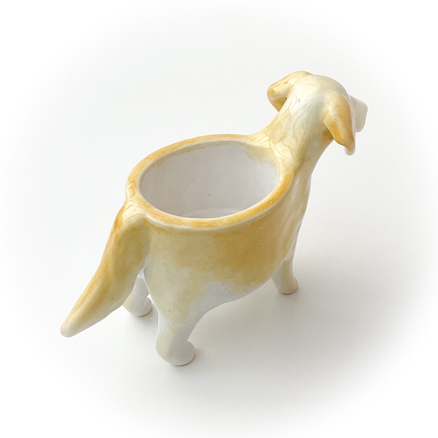 Golden Retriever Dog Planter - Ceramic Dog Plant Pot
