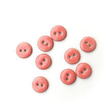 Load image into Gallery viewer, Coral Ceramic Buttons - Coral Stoneware Buttons - 9/16&quot; - 9 Pack