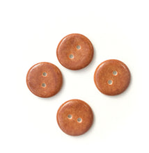Load image into Gallery viewer, Golden Brown Porcelain Buttons - Brown Ceramic Buttons - 13/16&quot; - 4 Pack