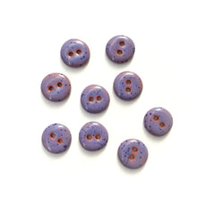 Load image into Gallery viewer, Speckled Purple Ceramic Buttons - Purple Clay Buttons - 9/16&quot; - 9 Pack