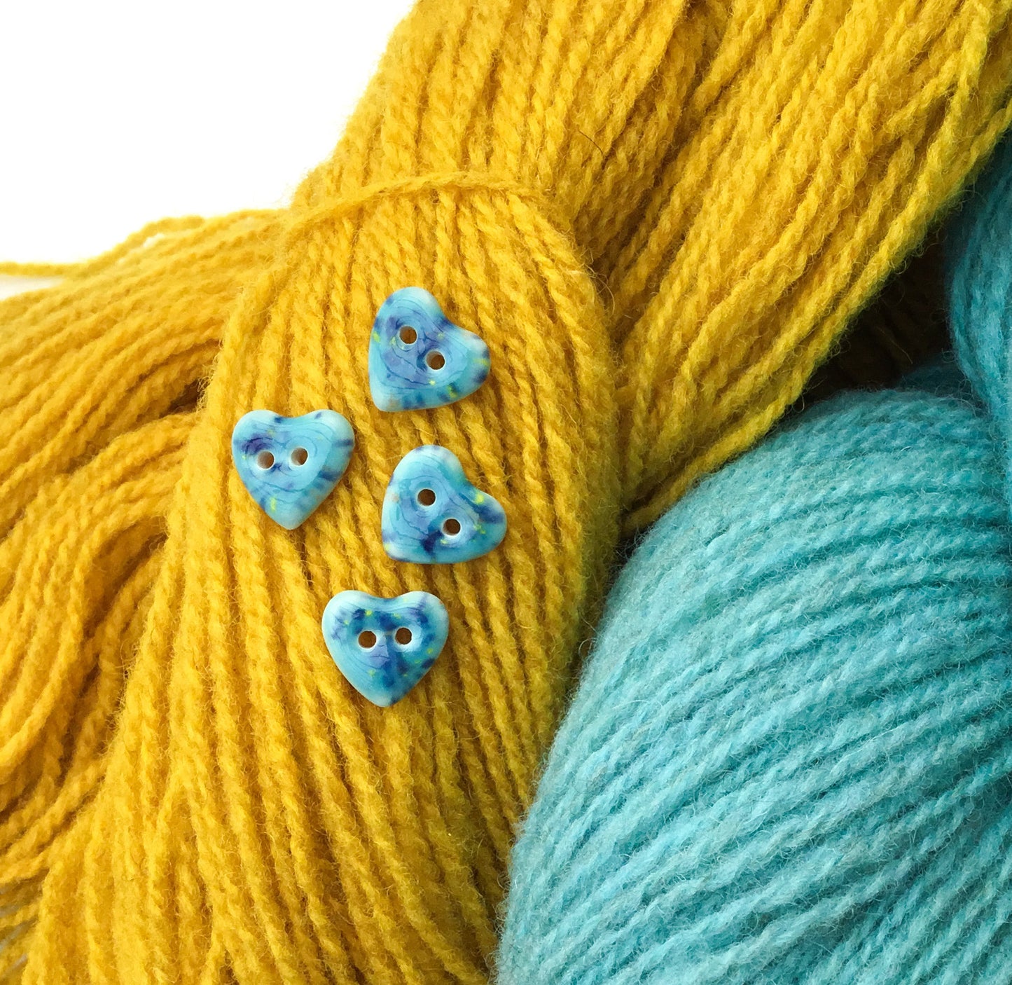 Turquoise Blue Fingering Wool Yarn (80 Merino/20 Romney) 2 ply - 4 oz skeins