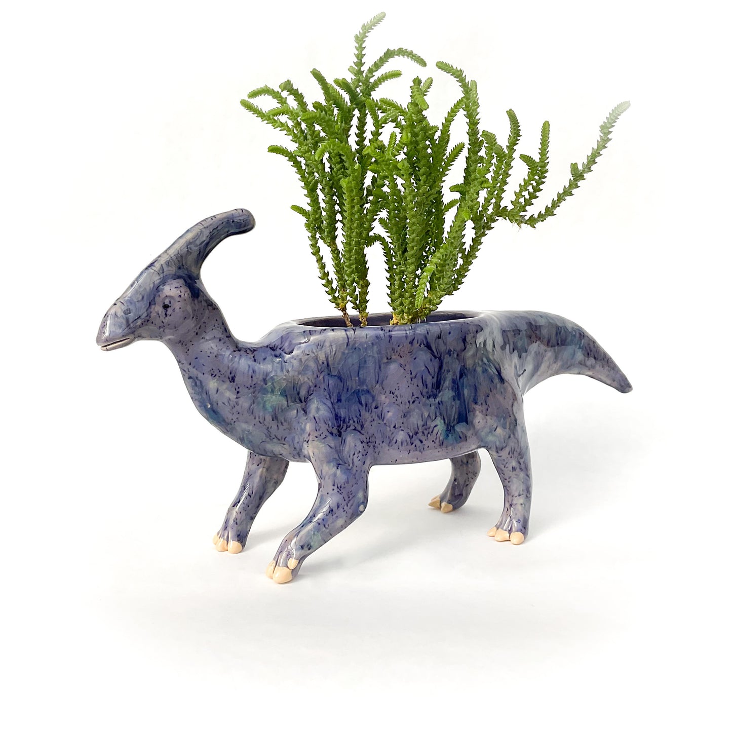 Parasaurolophus Dinosaur Planter - Dinosaur Succulent Planter