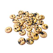 Load image into Gallery viewer, Yellow &amp; Black Splatter Paint Ceramic Buttons - 9/16&quot;