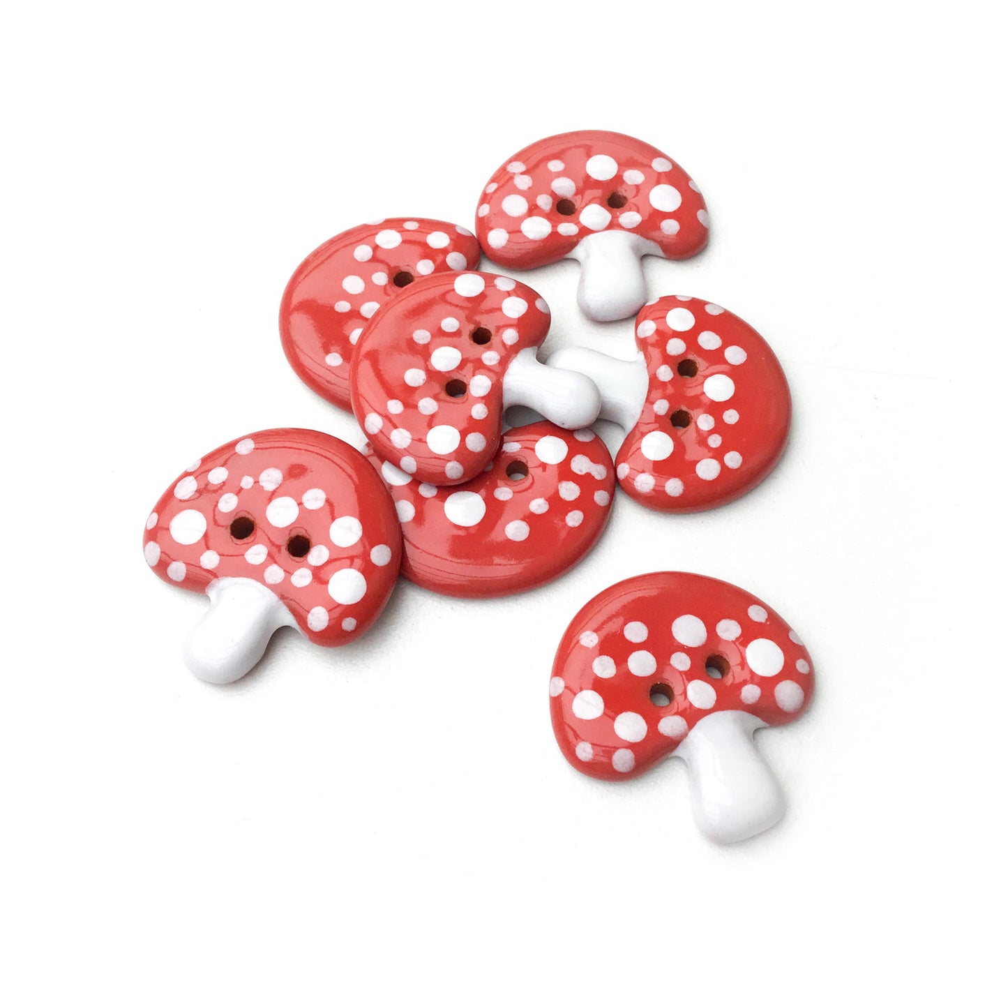 Large Amanita Mushroom Buttons - 1 1/8" x 1 1/16"