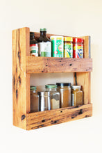 Load image into Gallery viewer, Rustic Solid Oak Spice Rack with Character Grain