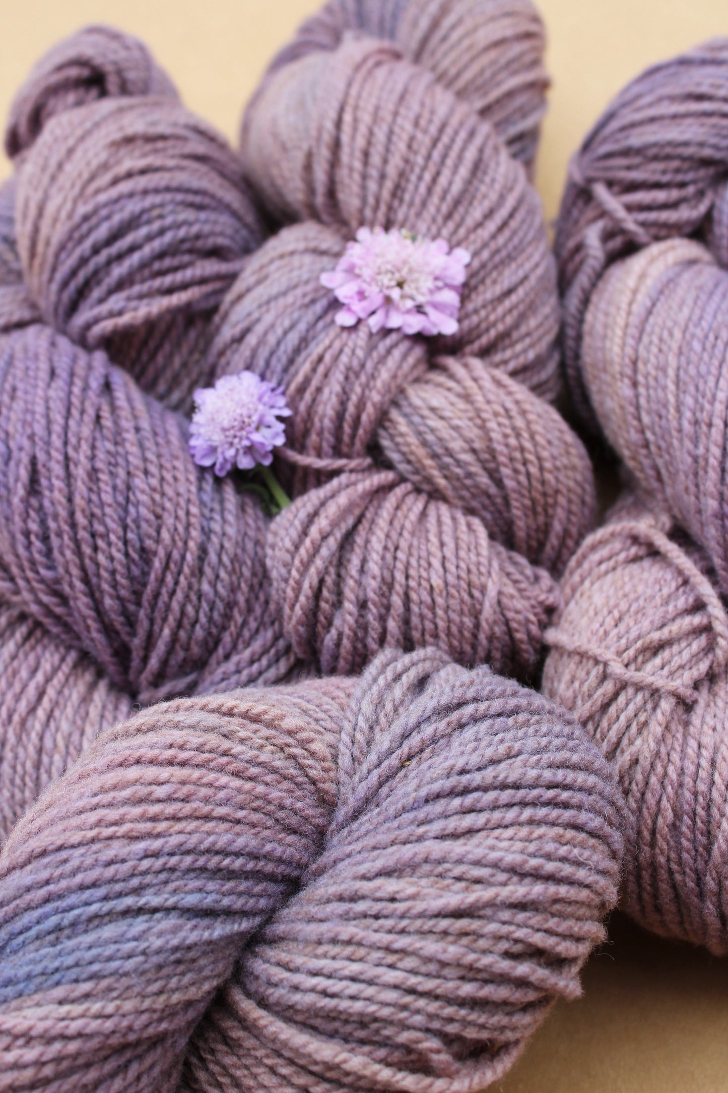 Hand-dyed Moorit Merino Yarn - DK Weight - Light Purple