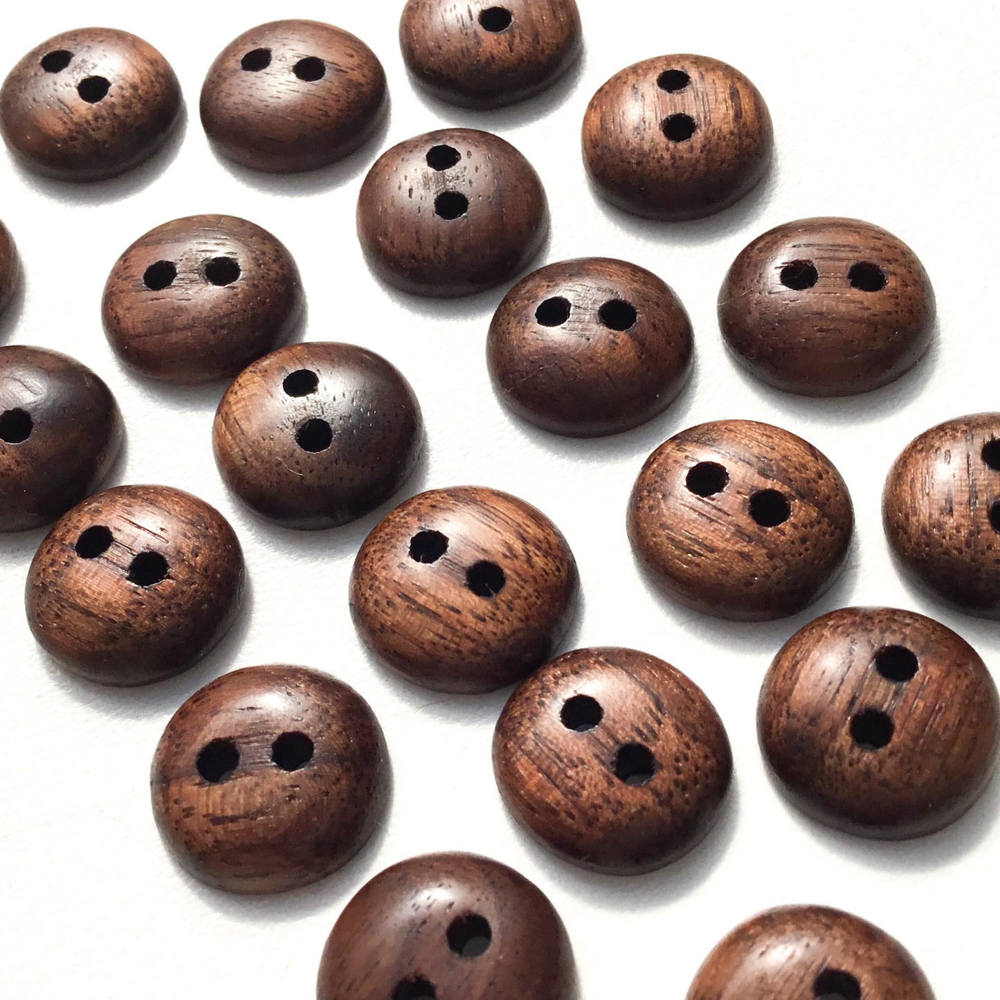 Black Walnut Wood Buttons - 1/2"