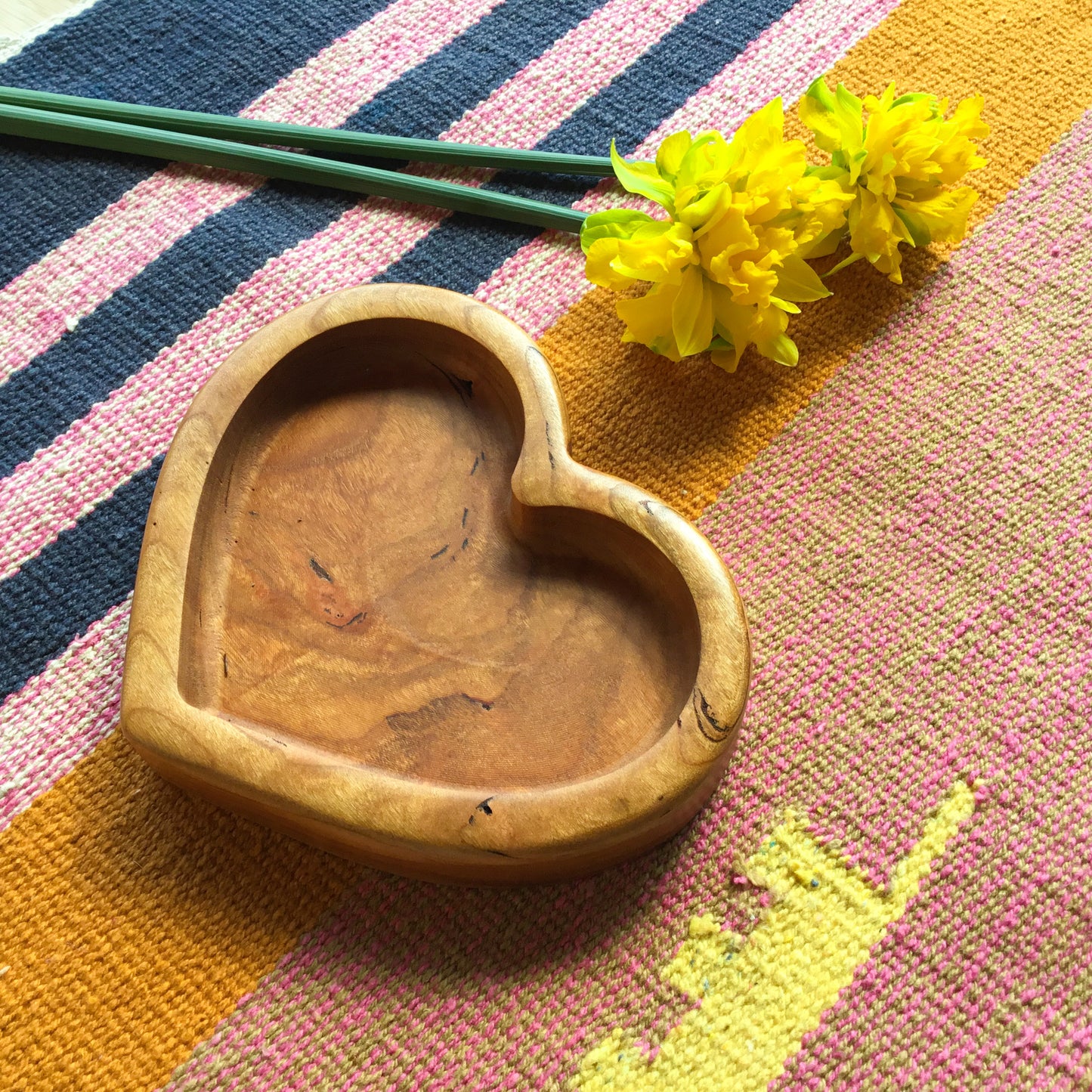 Wooden Heart Dish - 6.5"