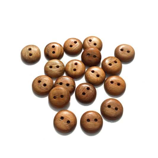 Lightly Spalted American Elm Wood Buttons - 5/8”