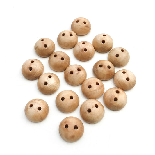 Maple Wood Buttons - 3/4" Pillowed - 5/16" thick