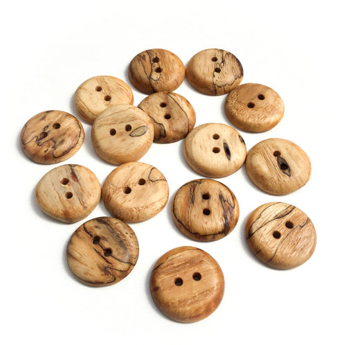 Spalted Ash Wood Buttons - 1