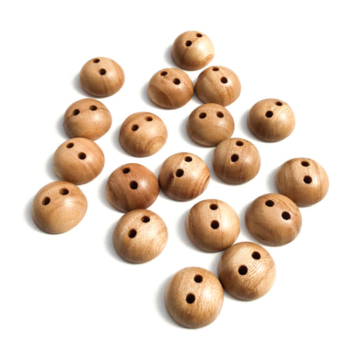 American Elm Wood Buttons - 3/4