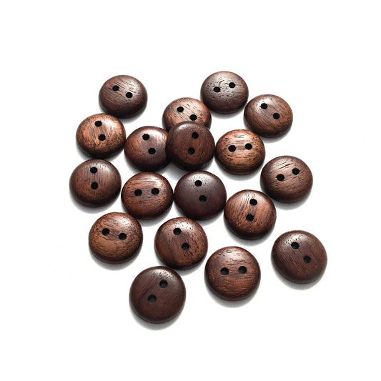 Black Walnut Wood Buttons - 5/8”