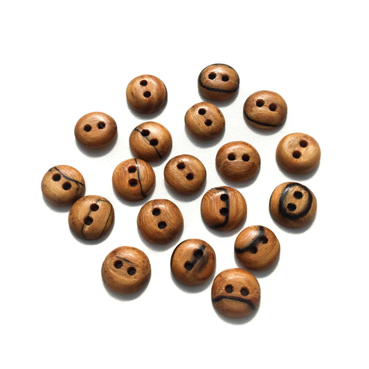 Spalted American Elm Wood Buttons - 1/2"