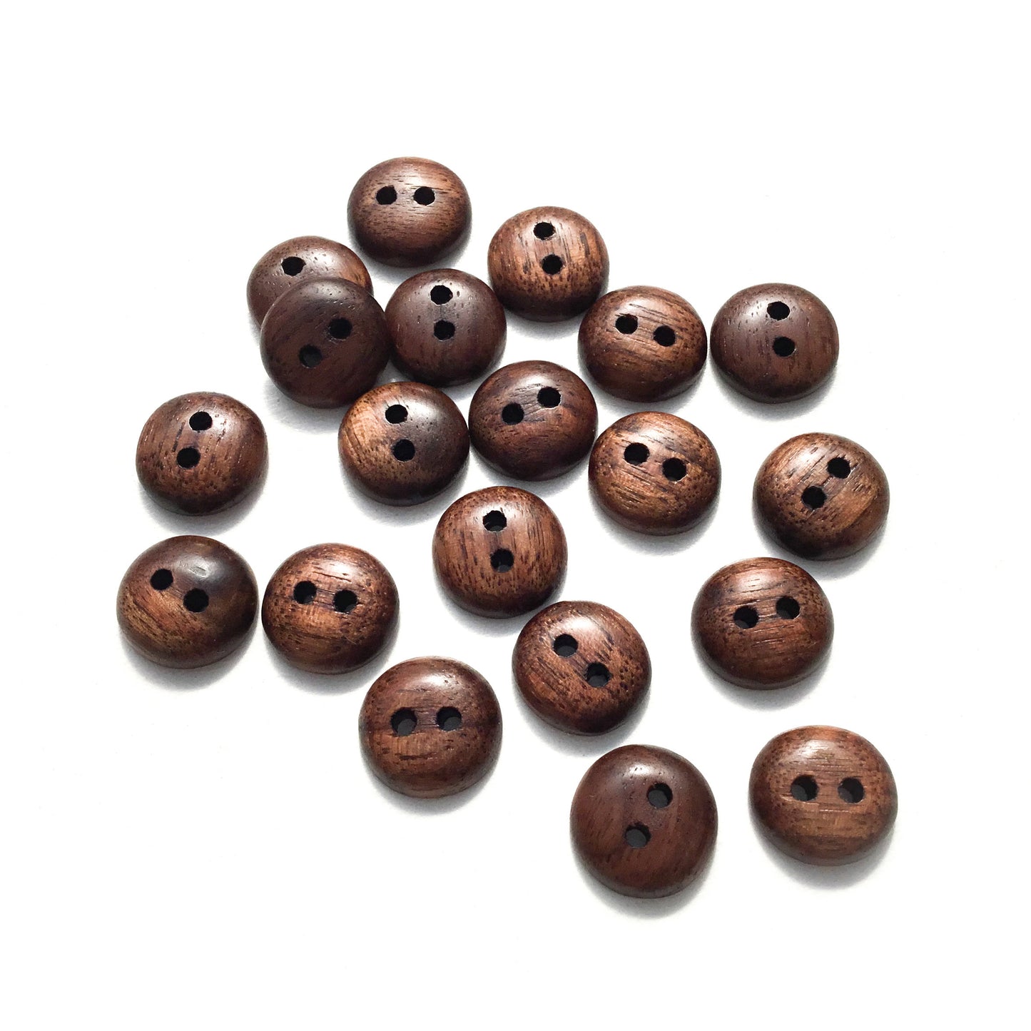 Black Walnut Wood Buttons - 1/2"