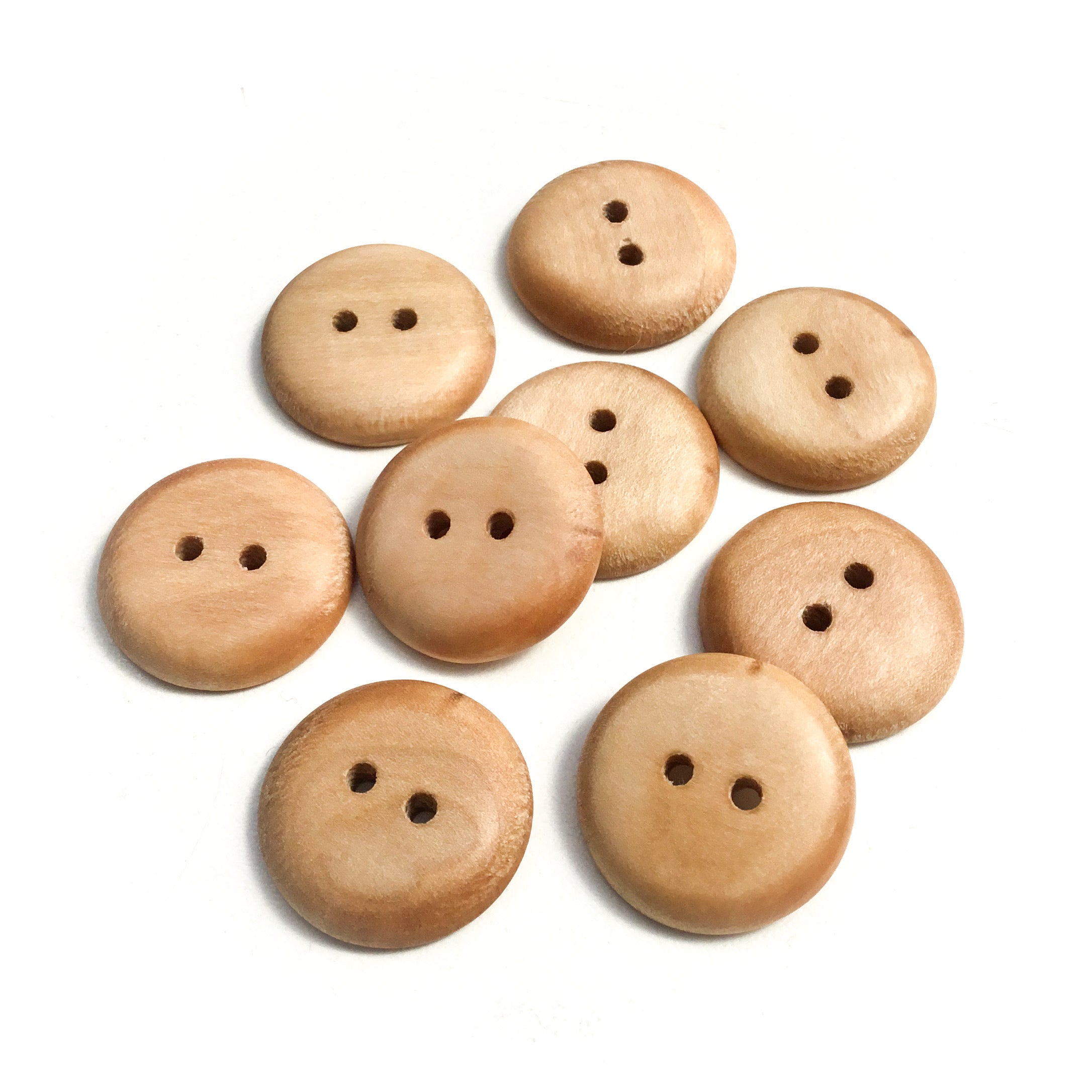 Polished Maple Wood Buttons - 1
