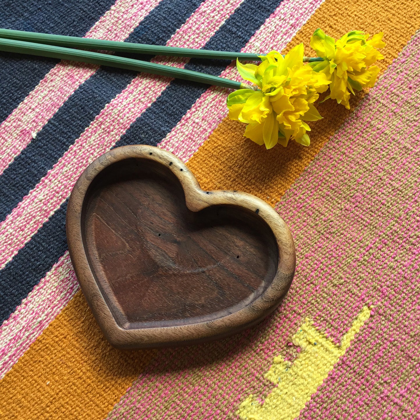 Wooden Heart Dish - 6.5"