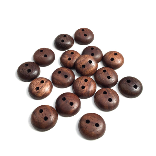Black Walnut Wood Buttons - 3/4”