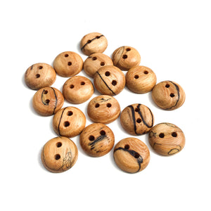 Spalted American Elm Wood Buttons - 3/4”